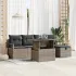 Set de canapele pentru grădină cu pernă 6 pcs Negru Rattan poli GartenMobel Dekor