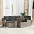 Set de canapele pentru grădină cu pernă 7 pcs Gri Rattan poli GartenMobel Dekor