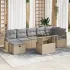 Set de canapele pentru grădină cu pernă 8 pcs Gri Rattan poli GartenMobel Dekor