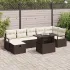 Set de canapele pentru grădină cu pernă 8 pcs Negru Rattan poli GartenMobel Dekor