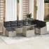 Set de canapele pentru grădină cu pernă 9 pcs Negru Rattan poli GartenMobel Dekor