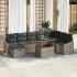 Set de canapele pentru grădină cu pernă 9 pcs Negru Rattan poli GartenMobel Dekor