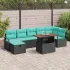 Set de canapele pentru grădină cu pernă 8 pcs Negru poliratan GartenMobel Dekor