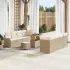 Set de canapele pentru grădină 11 pcs Beige și gri deschis GartenMobel Dekor