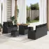 Set de canapele pentru grădină cu pernă cu pernă 8 pcs Negru GartenMobel Dekor