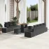 Set de canapele pentru grădină cu pernă 10 pcs Gri Rattan poli GartenMobel Dekor