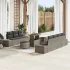 Set de canapele pentru grădină cu pernă 10 pcs Gri Rattan poli GartenMobel Dekor
