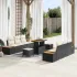 Set de canapele pentru grădină cu pernă 9 pcs Gri Rattan poli GartenMobel Dekor