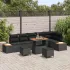 Set de canapele pentru grădină cu pernă 9 pcs Gri Rattan poli GartenMobel Dekor