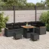 Set de canapele pentru grădină cu pernă 9 pcs Negru Rattan poli GartenMobel Dekor