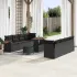 Set de canapele pentru grădină 12 pcs Negru și Crem poliratan GartenMobel Dekor