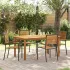 Set de masă pentru grădină 5 pcs Negru Lemn Solid de Acacia GartenMobel Dekor