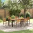Set de masă pentru grădină 7 pcs Negru și Maro poliratan GartenMobel Dekor