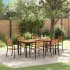 Set de masă pentru grădină 7 pcs Negru și Maro poliratan GartenMobel Dekor