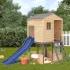 Set de joacă pentru exterior lemn masiv de brad alb și albastru GartenMobel Dekor