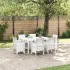 Set de masă pentru grădină 7 pcs Alb Ratan Polt GartenMobel Dekor