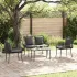 Set de Mobilier pentru Grădină 4 pcs Negru și Crem poliratan GartenMobel Dekor