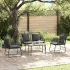 Set de Mobilier pentru Grădină cu pernă 4 pcs Negru și antracit GartenMobel Dekor