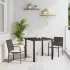 Set de masă pentru grădină 3 pcs Maro și negru Ratan PE GartenMobel Dekor