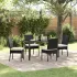 Set de masă pentru grădină 5 pcs Negru GartenMobel Dekor