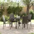 Set de masă pentru grădină 5 pcs Maro Oțel vopsit electrostatic GartenMobel Dekor