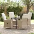 Set de masă pentru grădină cu pernă 5 pcs Bej poliratan GartenMobel Dekor