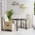 Set de masă pentru grădină cu pernă 3 pcs Gri poliratan GartenMobel Dekor