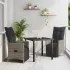 Set de masă pentru grădină cu pernă 3 pcs Gri poliratan GartenMobel Dekor