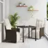 Set de masă pentru grădină cu pernă 3 pcs Gri poliratan GartenMobel Dekor