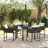 Set de masă pentru grădină cu pernă 5 pcs Maro poliratan GartenMobel Dekor