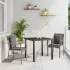 Set de masă pentru grădină cu pernă 3 pcs Gri poliratan GartenMobel Dekor