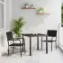 Set de masă pentru grădină cu pernă 3 pcs Gri poliratan GartenMobel Dekor