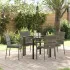 Set de masă pentru grădină cu pernă 5 pcs Negru poliratan GartenMobel Dekor