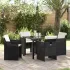 Set de masă pentru grădină 5 pcs Negru poliratan GartenMobel Dekor