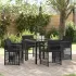 Set de masă pentru grădină 5 pcs Negru poliratan GartenMobel Dekor