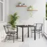 Set de masă pentru grădină 5 pcs Negru poliratan GartenMobel Dekor