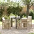 Set de masă pentru grădină 5 pcs Negru poliratan GartenMobel Dekor