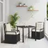 Set de masă pentru grădină 5 pcs Bej și alb crem poliratan GartenMobel Dekor