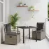 Set de masă pentru grădină 5 pcs Bej și alb crem poliratan GartenMobel Dekor