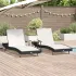 Șezlong 3 pcs Negru 197 x 70 x 82 cm poliratan GartenMobel Dekor