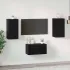 Set comodă TV Pe perete 3 pcs Stejar Negru Lemn compozit GartenMobel Dekor
