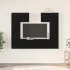 Set comodă TV Pe perete 6 pcs Stejar Negru Lemn compozit GartenMobel Dekor