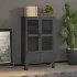 Dulap industrial de depozitare, negru, 70x40x115 cm, metal GartenMobel Dekor