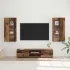 Set comodă TV cu raft FLORIN 3 pcs Gri din beton Lemn compozit GartenMobel Dekor