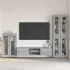 Set comodă TV cu sertar cu raft FLORIN 3 pcs Alb Lemn compozit GartenMobel Dekor