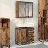 Set de mobilier pentru baie 2 pcs Stejar negru Lemn compozit GartenMobel Dekor