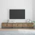 Dulap TV, negru, 150x35x41 cm, lemn prelucrat și metal GartenMobel Dekor