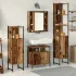 Set de mobilier pentru baie 4 pcs Lemn Vechi Lemn compozit GartenMobel Dekor