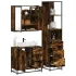 Set de mobilier pentru baie 3 pcs Stejar Negru Lemn compozit GartenMobel Dekor