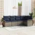 Set de canapele pentru grădină 5 pcs Negru poliratan GartenMobel Dekor